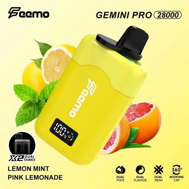 Vaper-Starter-Kit-Feemo-Electronic-Cigarett-Disposable-Pod-Vapes-28000-10000-10K-9000-9K-Puffs-Vapor-Mesh-Coil-with-Type-C-Pocket-Hookah-Feemo GEMINI PRO 28000