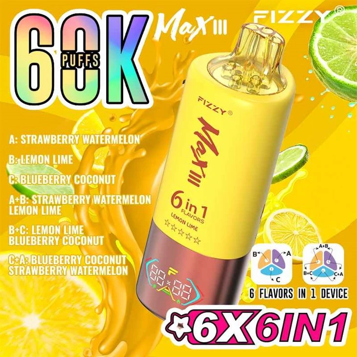 Fizzy Max III 60000 Triple aromă