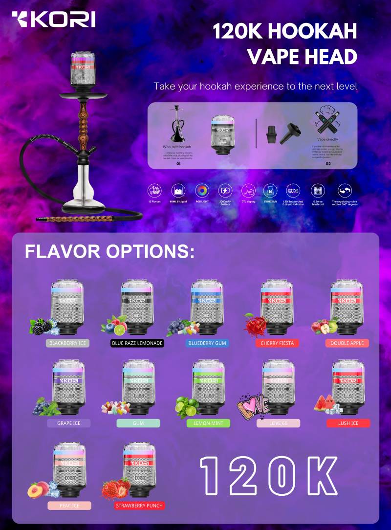KORI 120K HOOKAH WAPE HEAD