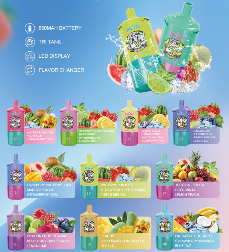 BOOD MIXR 7 IN 1 80000 TASTE LIST