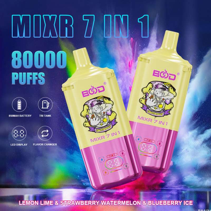 Lemon-lime-Strawberry--watermelon-Blueberry-iceBOOD MIXR 7 IN 1 80000 Lemon-lime-Strawberry--watermelon-Blueberry-iceBOOD MIXR 7 IN 1 80000