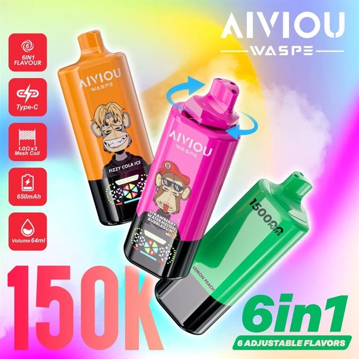 WASPE Aiviou 6 în 1 150K Puffs