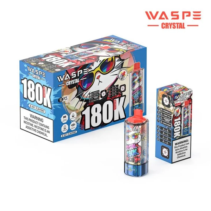 Waspe Crystal 8 în 1 180000 Puffs